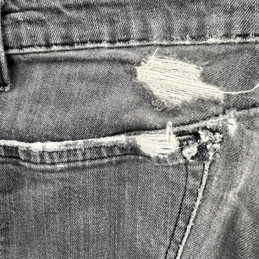 Volcom Slim Straight Jeans Size 28 Grey Distressed Skate Grunge Y2K Streetwear